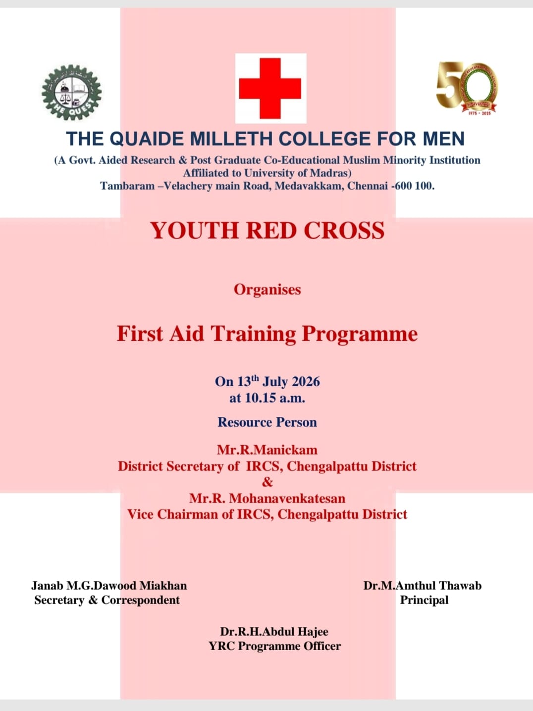 YRC First Aid Training